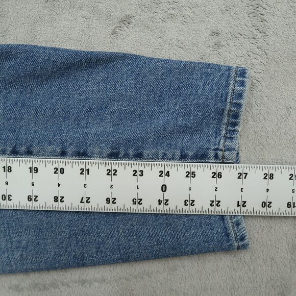 Tommy Jeans Women's 16 Blue High-Rise Denim Pants 27" Inseam Distressed - Picture 5 of 16